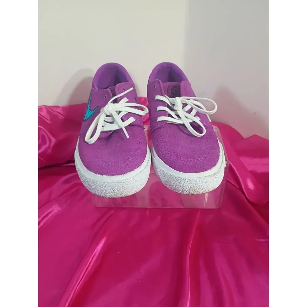 Nike Mens SZ 8 SB Zoom Shoe Stefan Janoski Canvas RM Vivid Purple Skate Suede .